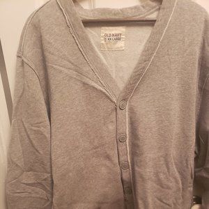 Men's Old Navy Button Down Sweater Gray XXL